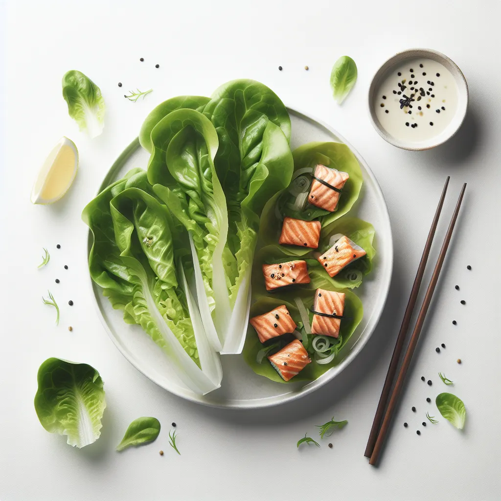 Asian Salmon Lettuce Wraps