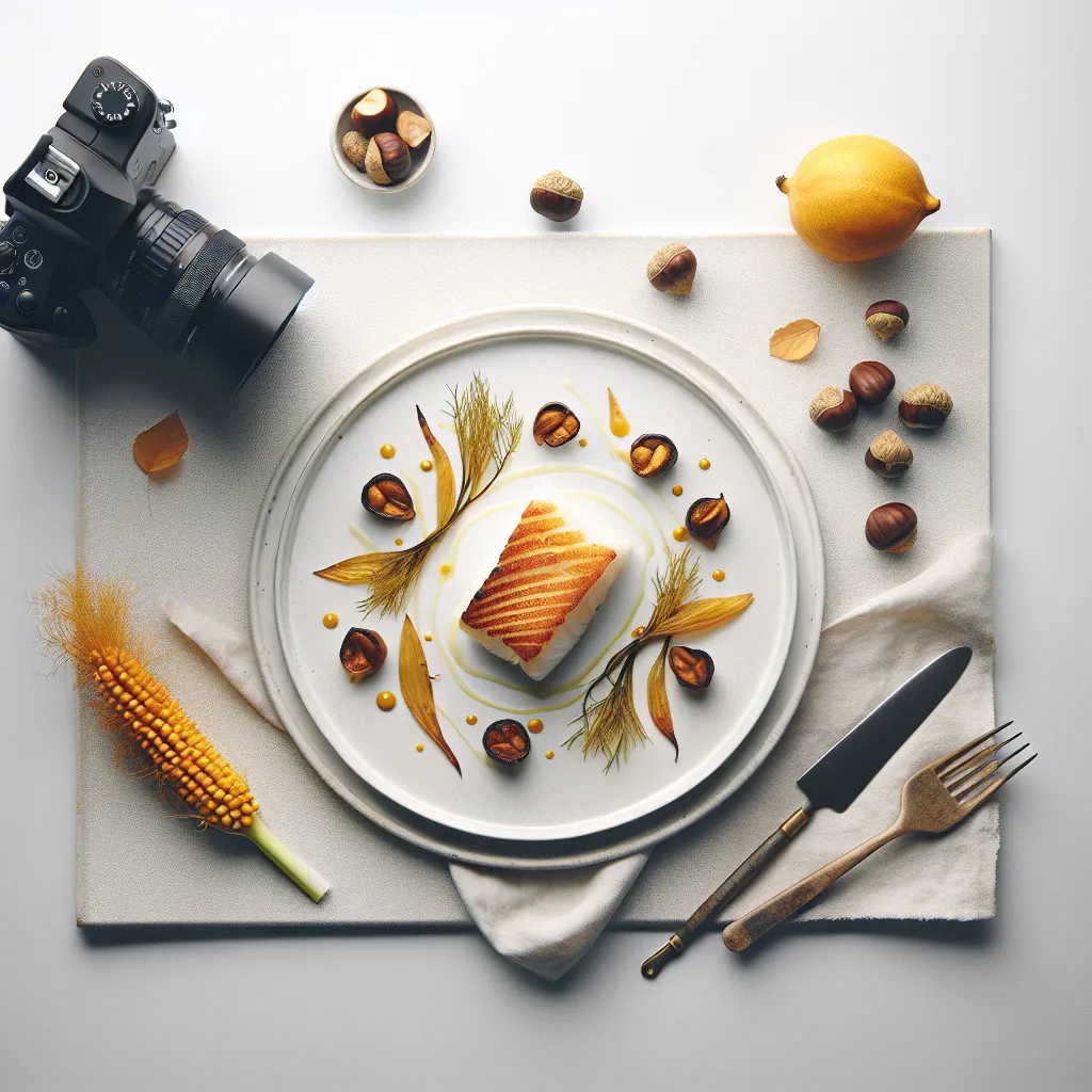 Autumnal Cod with Saffron-Infused Fennel and Roasted Chestnuts