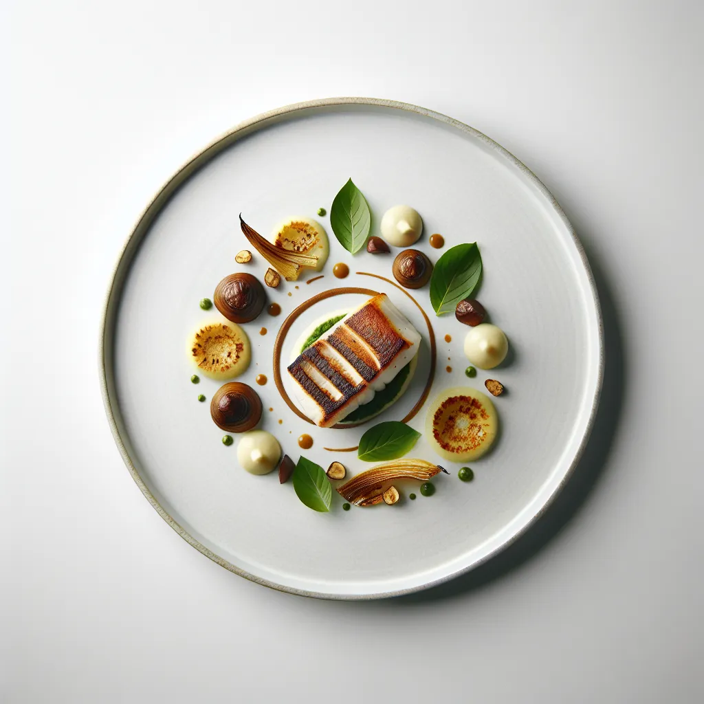 Autumnal Grilled Monkfish with Chestnut and Celeriac Purée