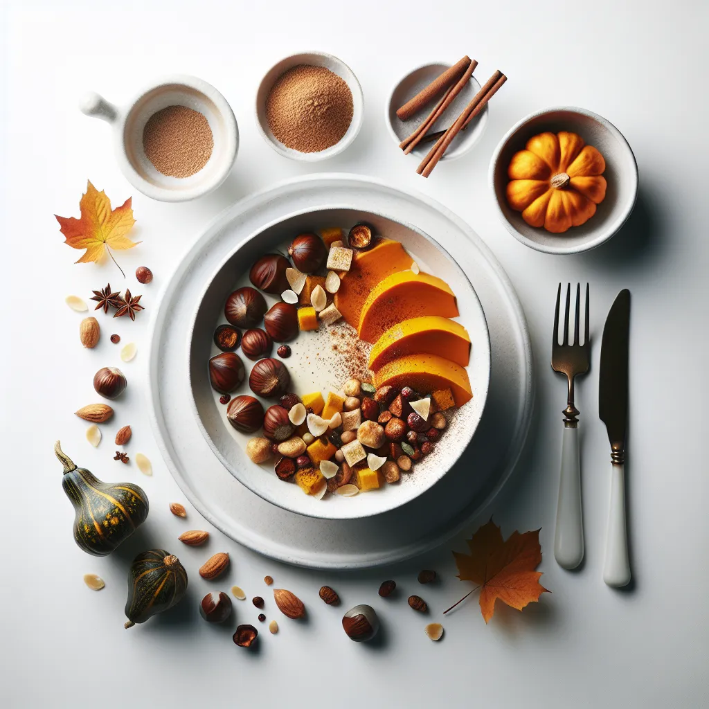 Autumnal Spiced Pumpkin and Chestnut Breakfast Bowl
