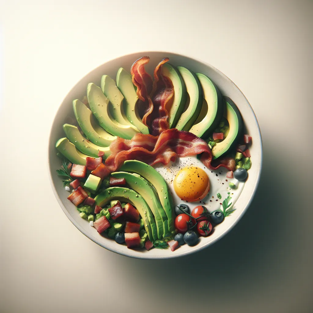Keto Avocado and Bacon Breakfast Bowl