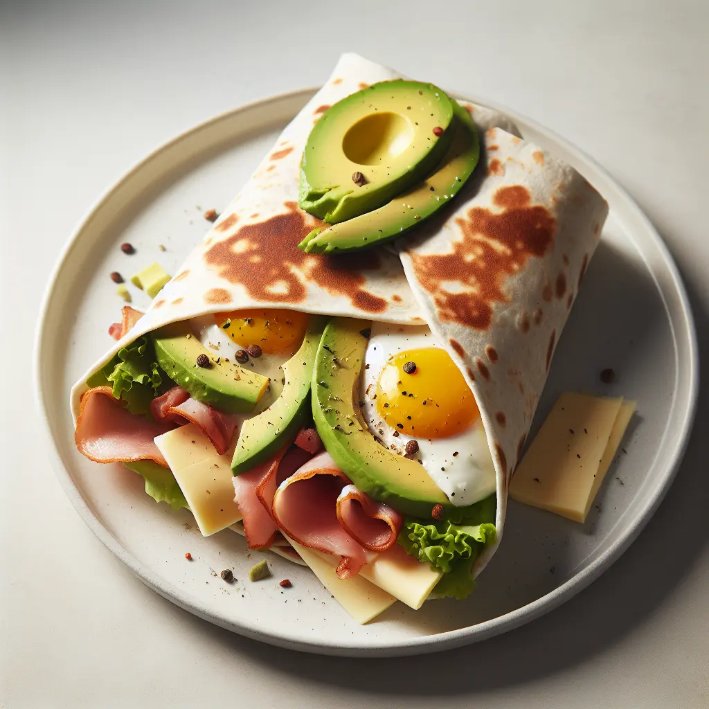 Avocado and Cheese Breakfast Wrap