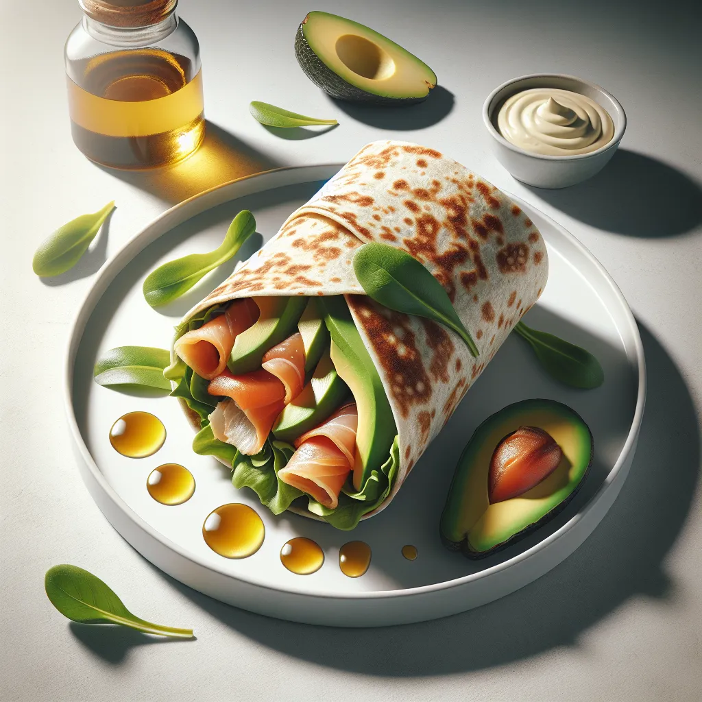 Avocado and Smoked Trout Breakfast Wrap
