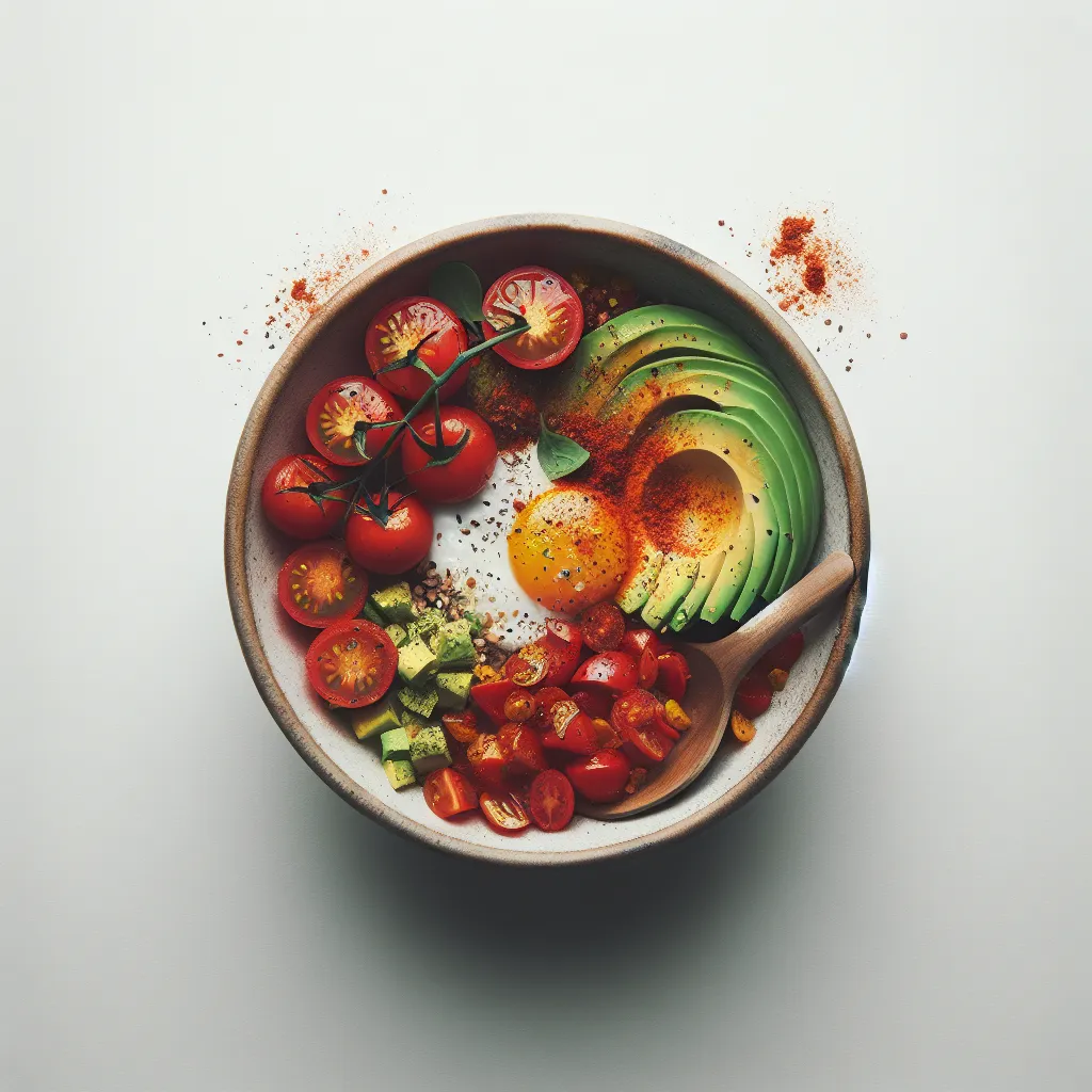 Spicy Avocado and Tomato Breakfast Bowl