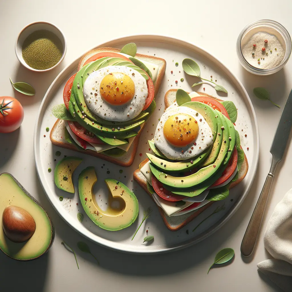Avocado and Tomato Breakfast Sandwich