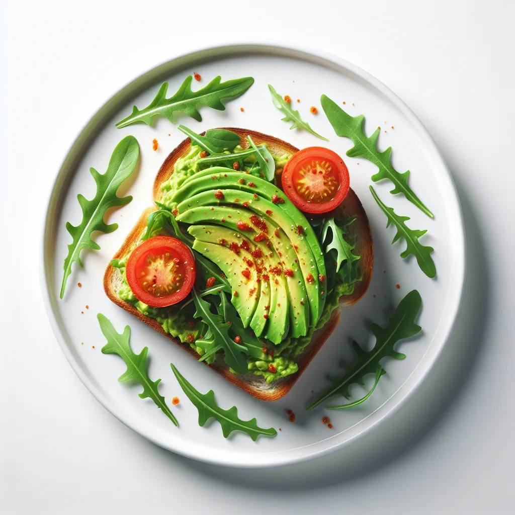 Spicy Avocado Toast with Tomato and Arugula