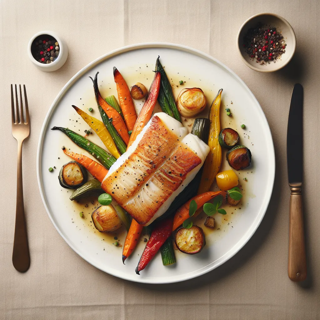 Baked Cod with Roasted Autumn Vegetables