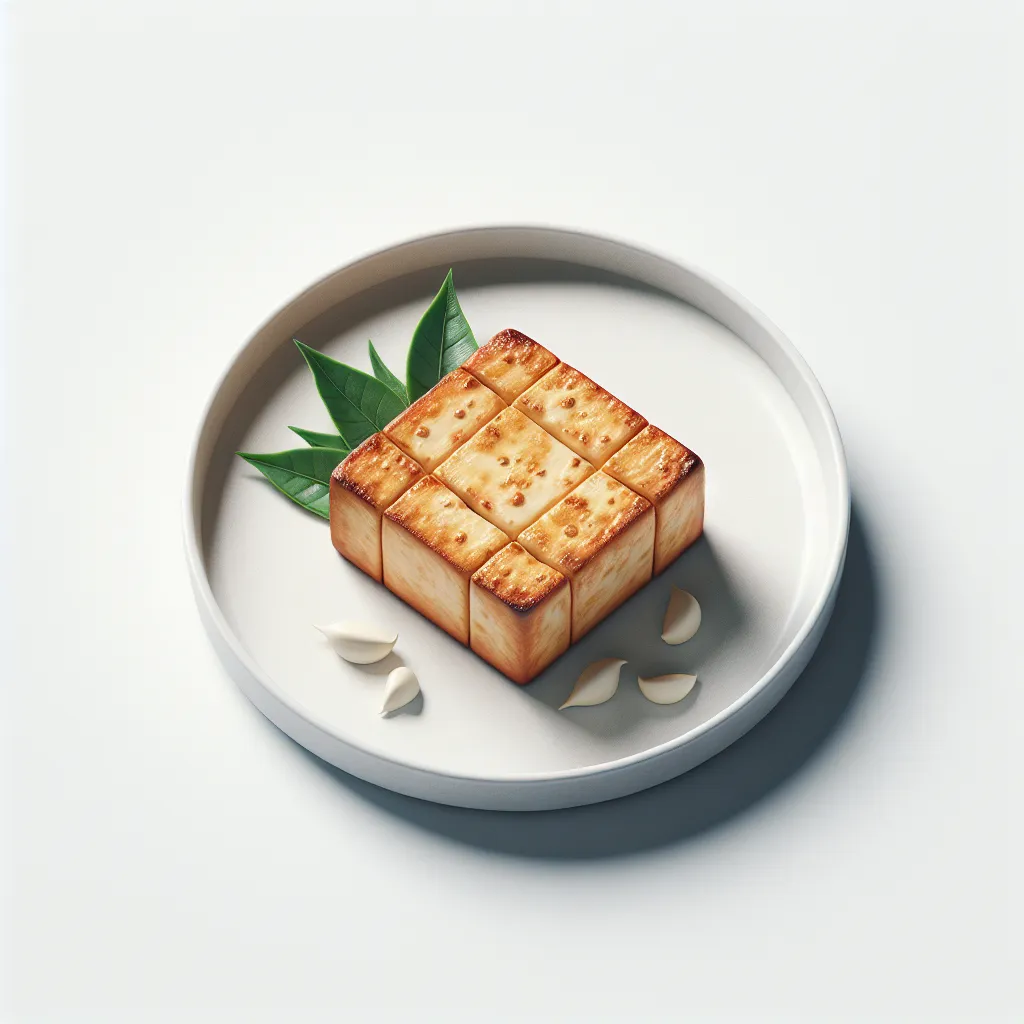 Garlic Lemon Roasted Tofu with Herbaceous Sauce