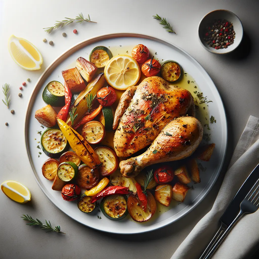 Baked Lemon Herb Chicken with Roasted Vegetables