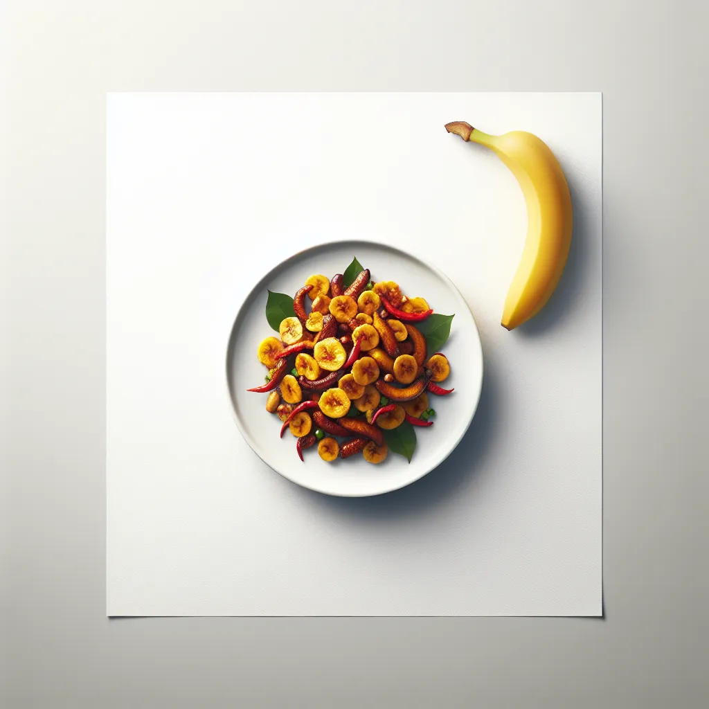 Spicy Banana and Chestnut Stir-Fry