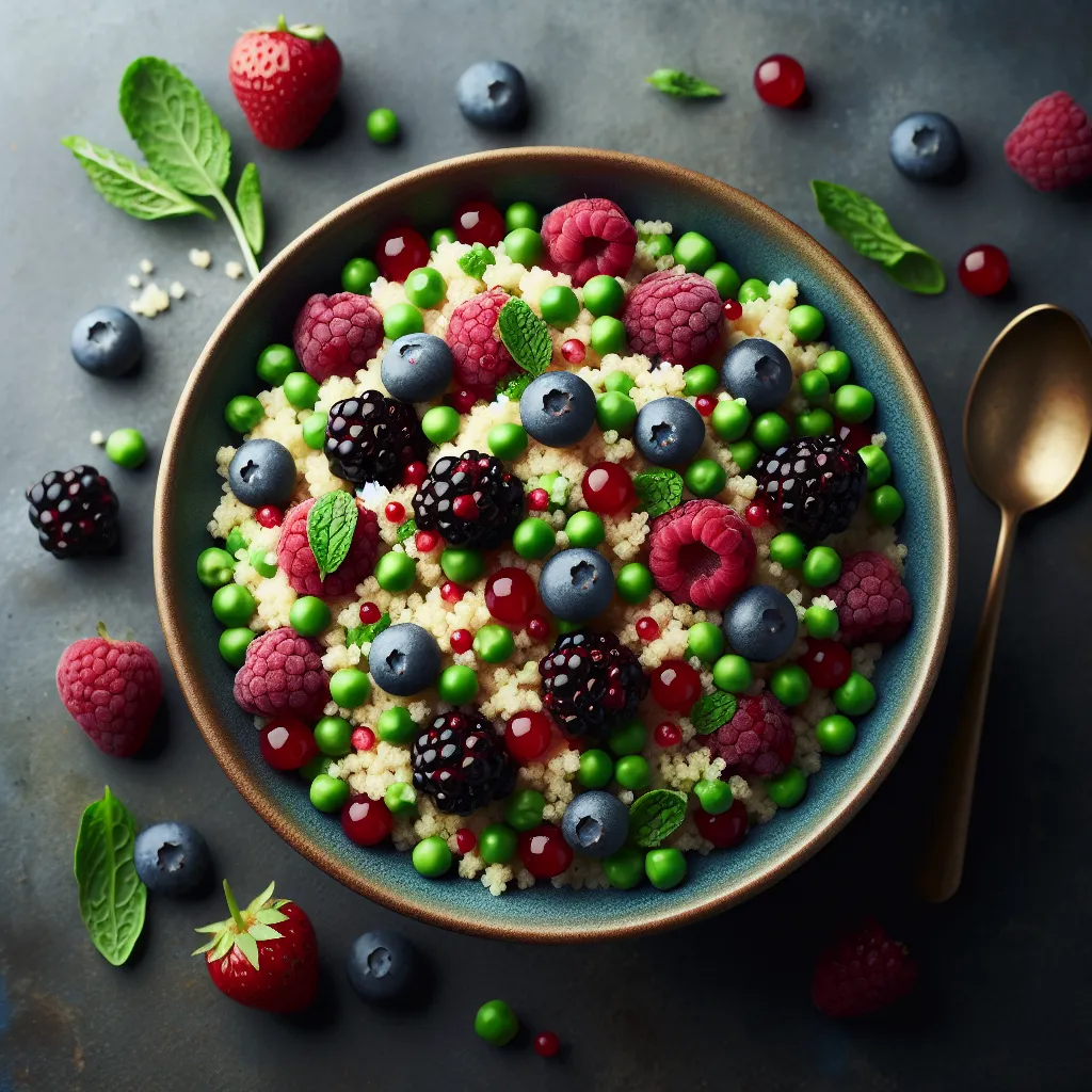 Autumn Berry and Pea Couscous Salad