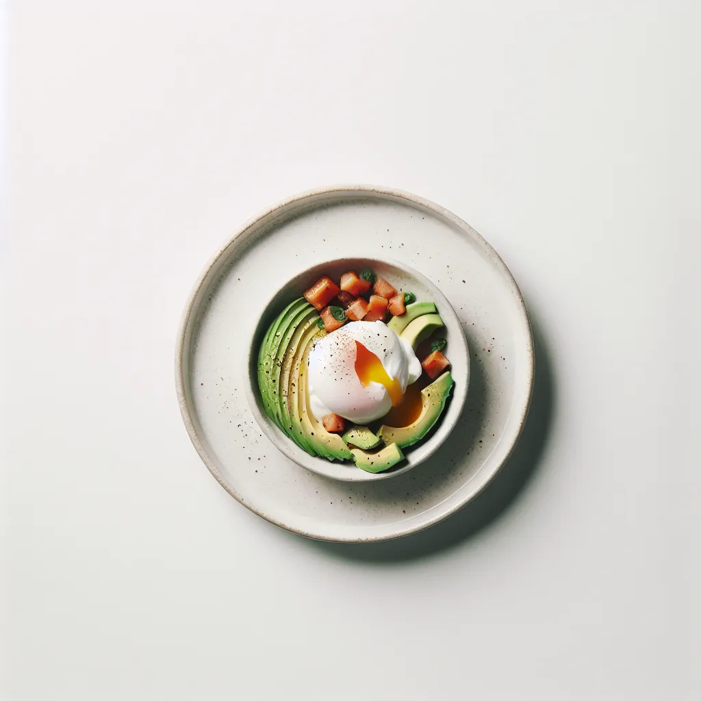 Gourmet Breakfast Bowl with Beef, Avocado, and Poached Egg