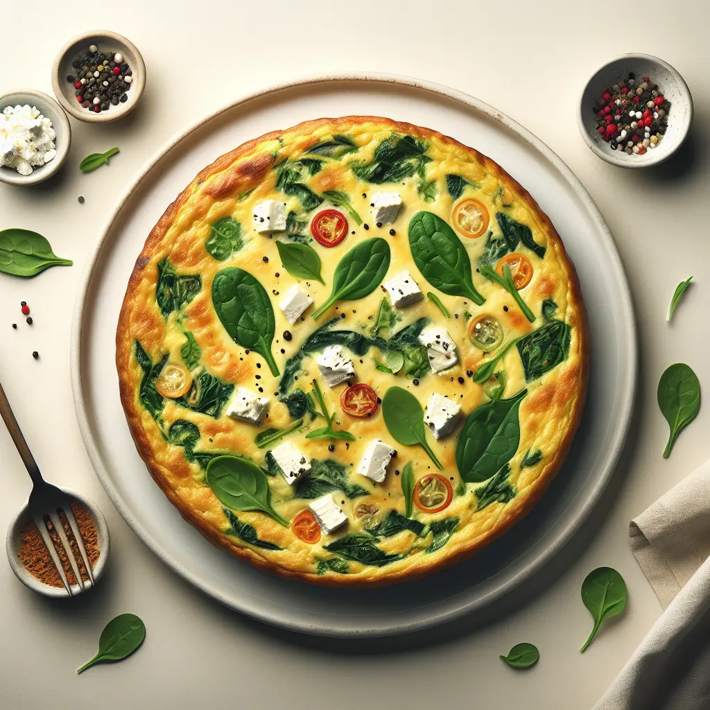 Gourmet Breakfast Frittata with Spinach and Goat Cheese