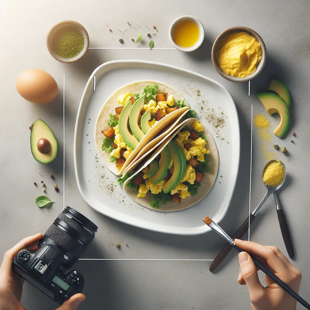 Gourmet Breakfast Tacos with Scrambled Eggs and Avocado