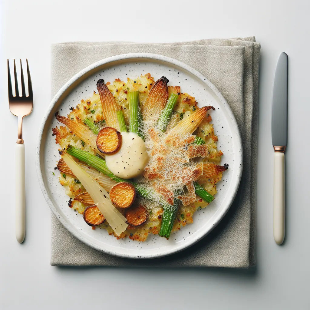 Celery Root and Chestnut Gratin with Parmesan Crisp