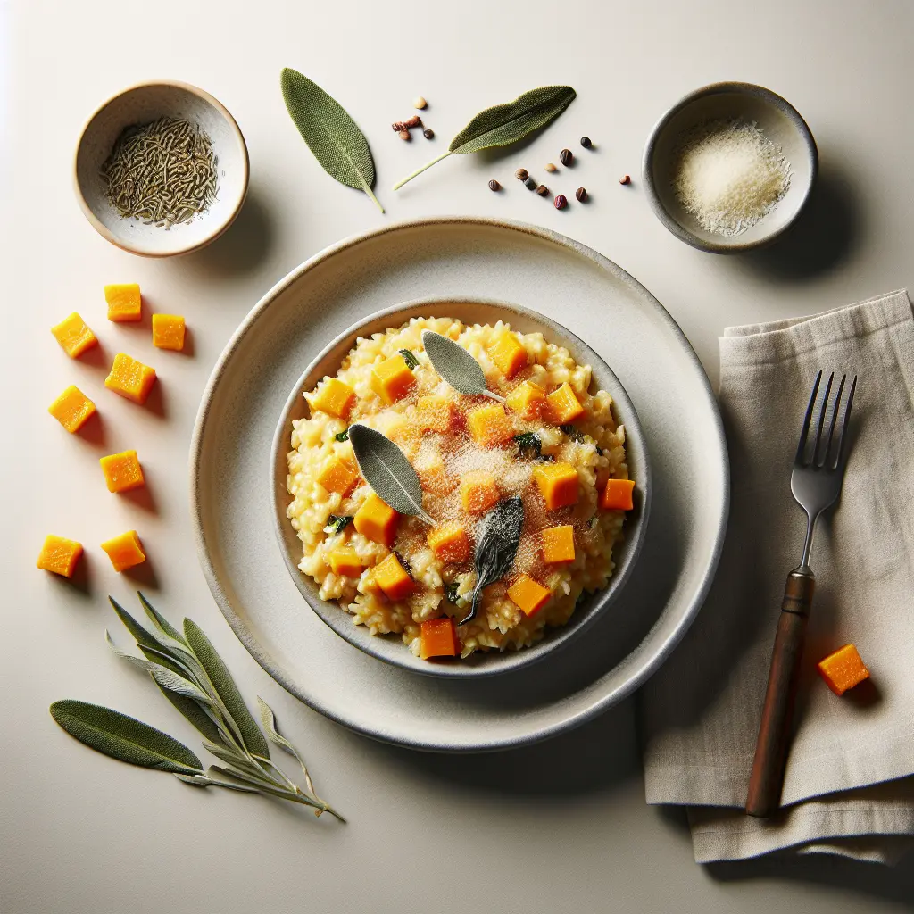Chestnut and Butternut Squash Risotto with Sage and Parmesan