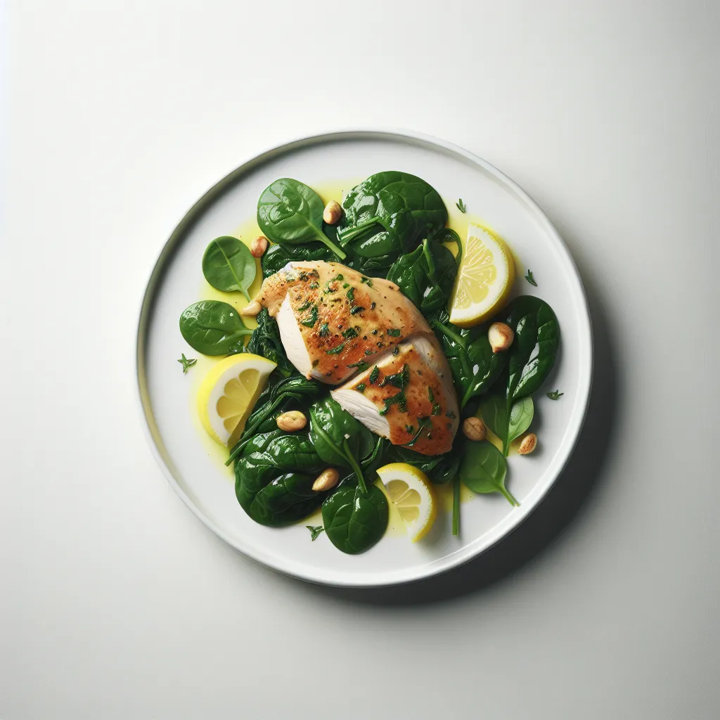Chicken and Spinach with Lemon and Herbs
