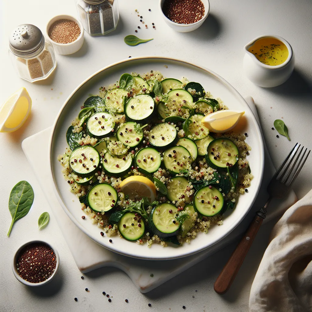 Courgette and Quinoa Salad with Lemon Herb Dressing