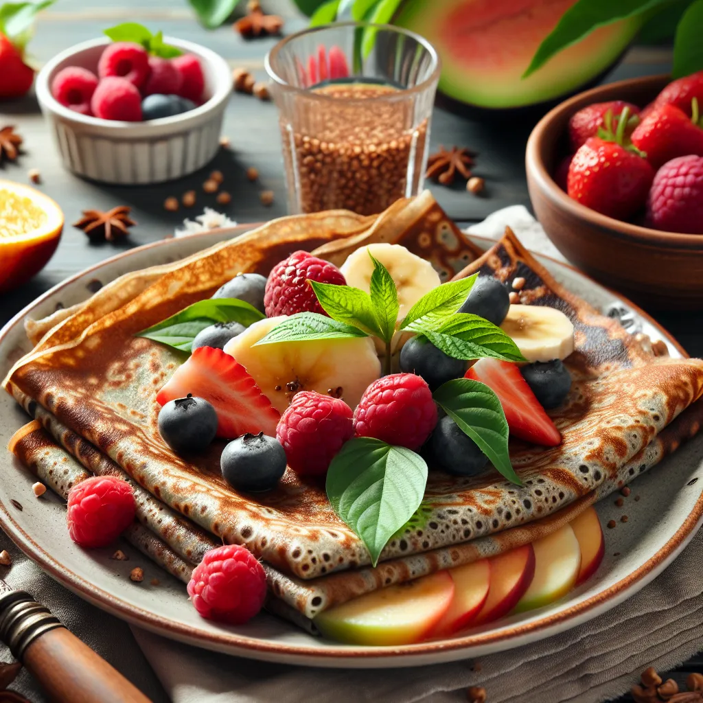 Crêpes de sarrasin aux fruits frais