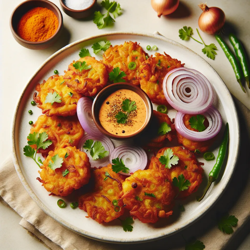 Easy onion bhajis