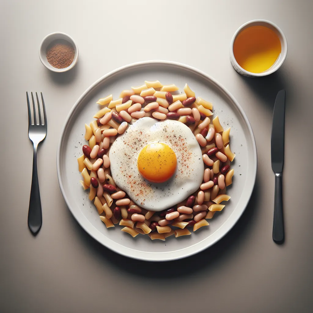 Egg and Bean Pasta Delight