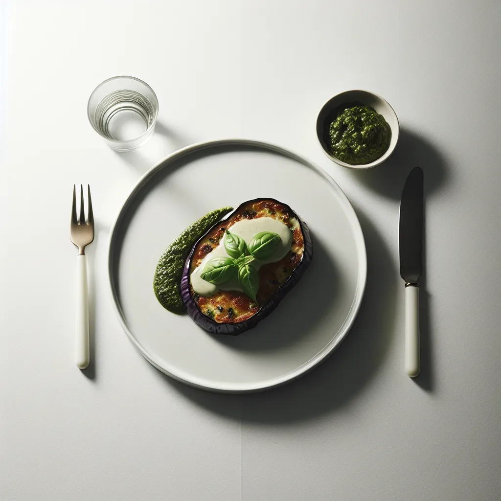 Gourmet Eggplant Parmesan with Basil Pesto