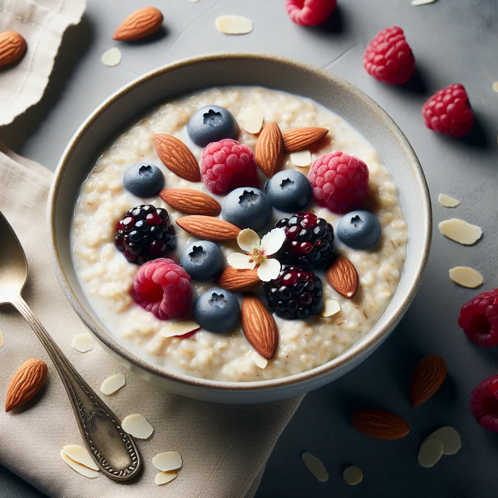 Elegant Winter Berry and Almond Porridge