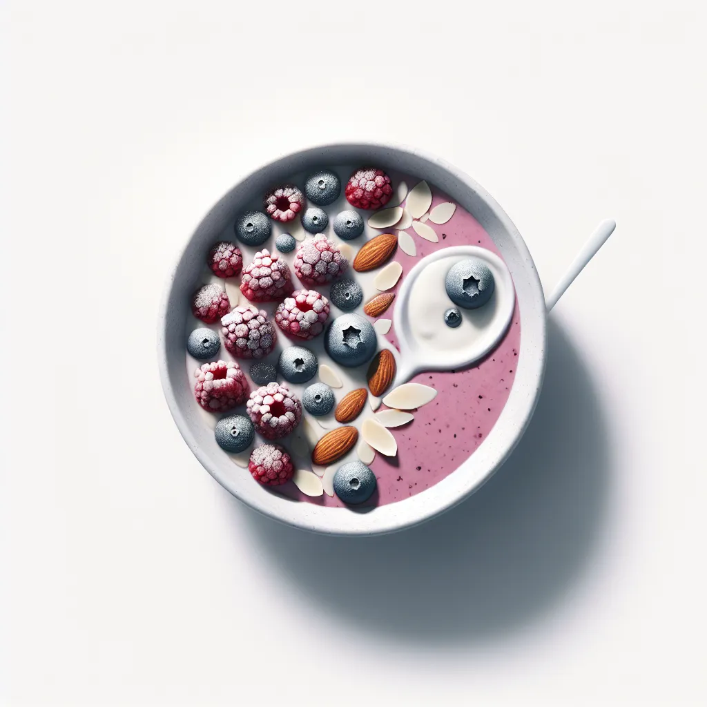 Elegant Winter Berry and Almond Smoothie Bowl