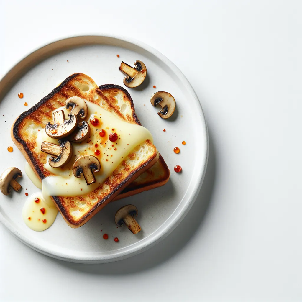 Spicy Emmental and Mushroom Cheese Toastie