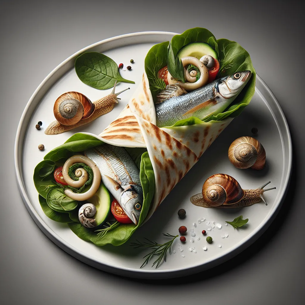 French Fusion Fish and Snail Wrap