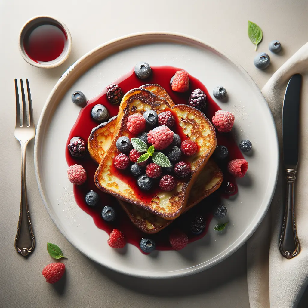 French Toast with Seasonal Berry Compote
