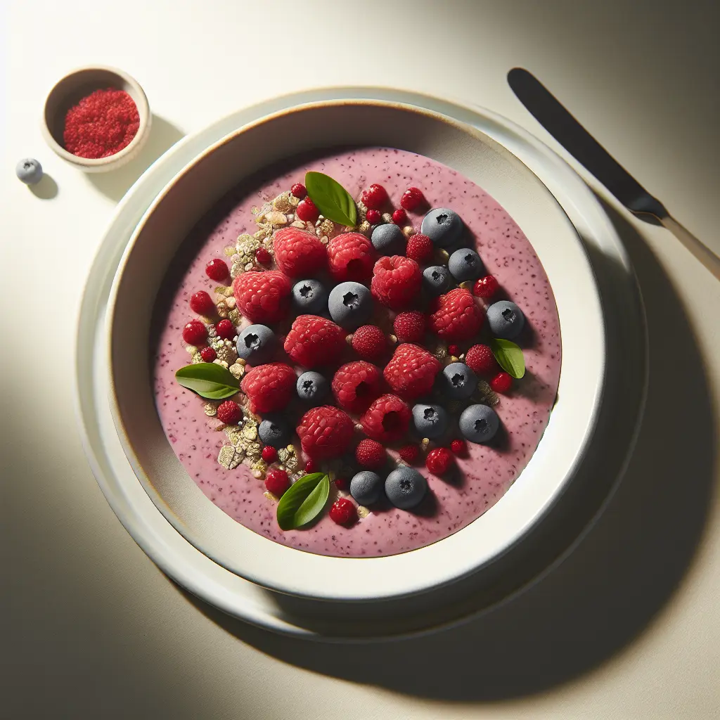 Gooseberry and Raspberry Breakfast Smoothie Bowl