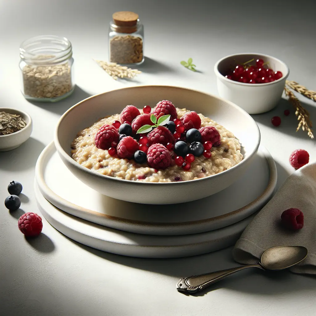 Gooseberry and Raspberry Oatmeal