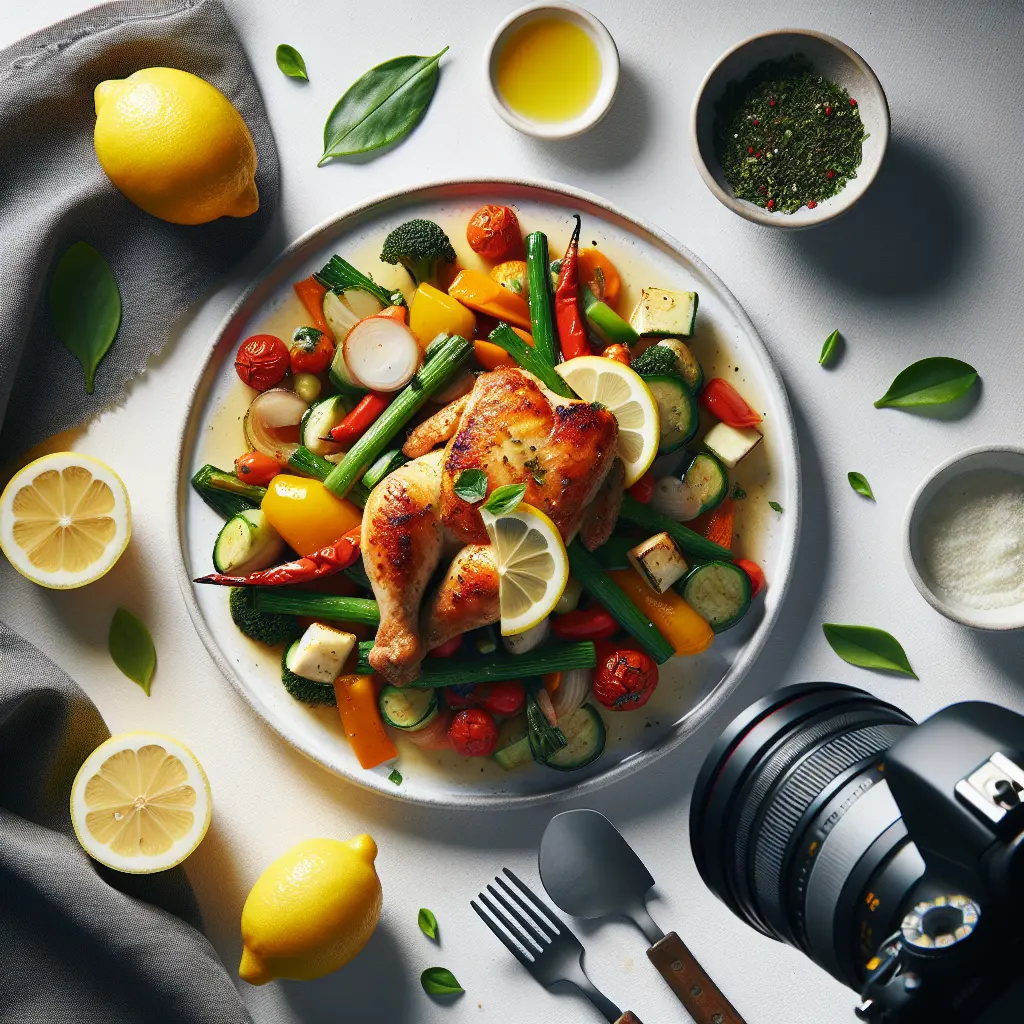 Greek Lemon Chicken with Roasted Vegetables