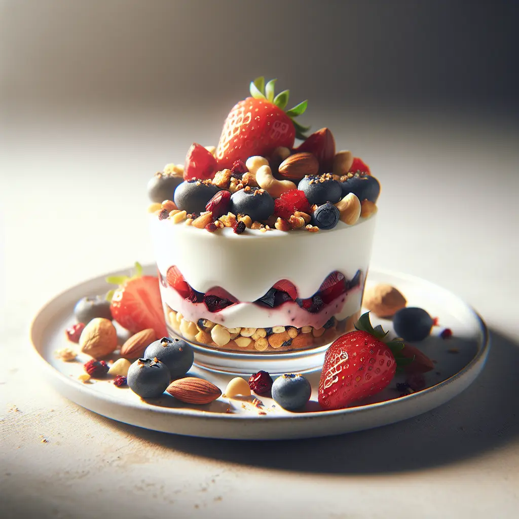Greek Yogurt Parfait with Mixed Berries and Nuts