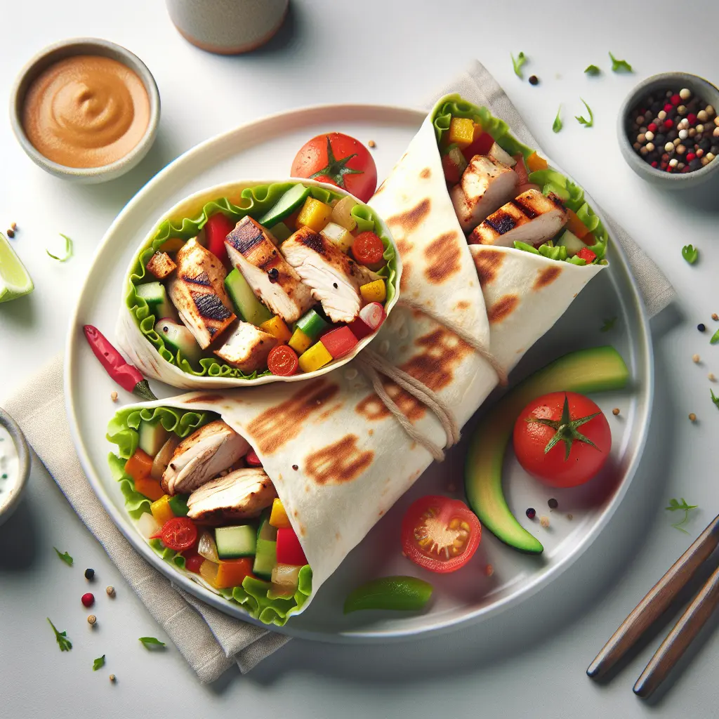 Grilled Chicken and Vegetable Wrap