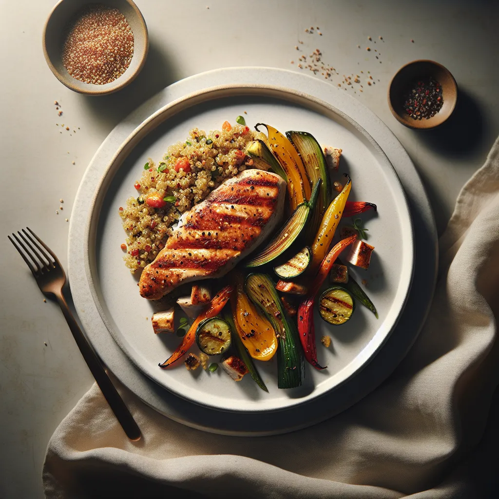Grilled Chicken with Quinoa and Roasted Autumn Vegetables