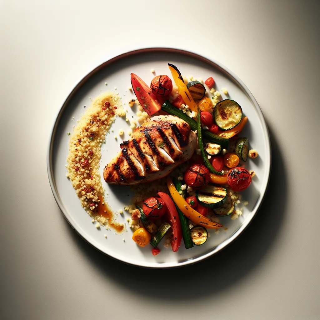 Grilled Chicken with Ratatouille and Couscous