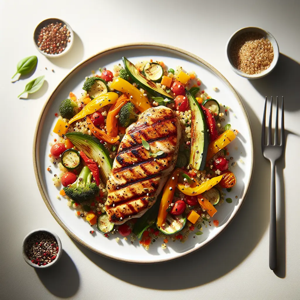 Grilled Chicken with Autumn Vegetable Quinoa