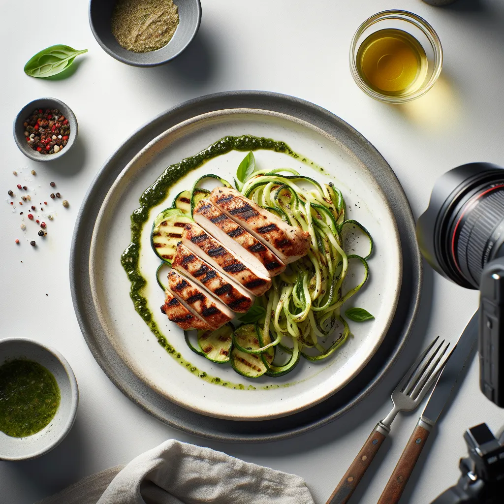Keto Grilled Chicken with Zucchini Noodles