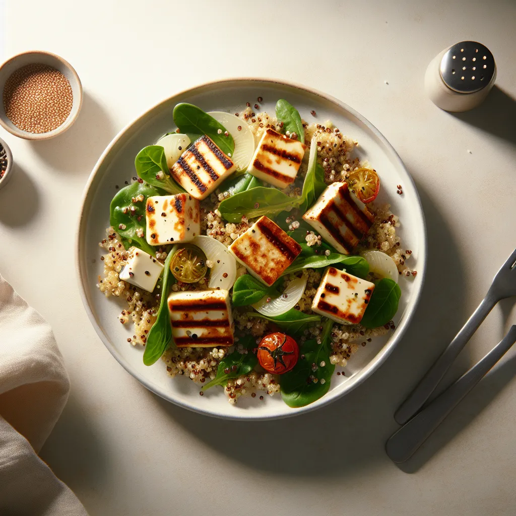 Grilled Halloumi and Quinoa Salad
