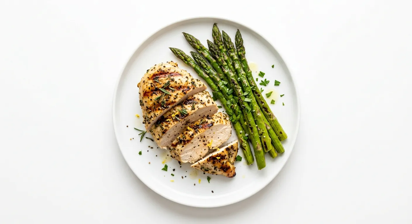 Grilled Lemon Herb Chicken with Asparagus