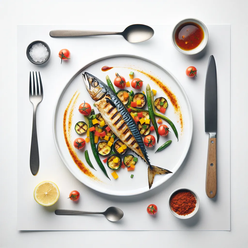 Spicy Grilled Mackerel with Ratatouille