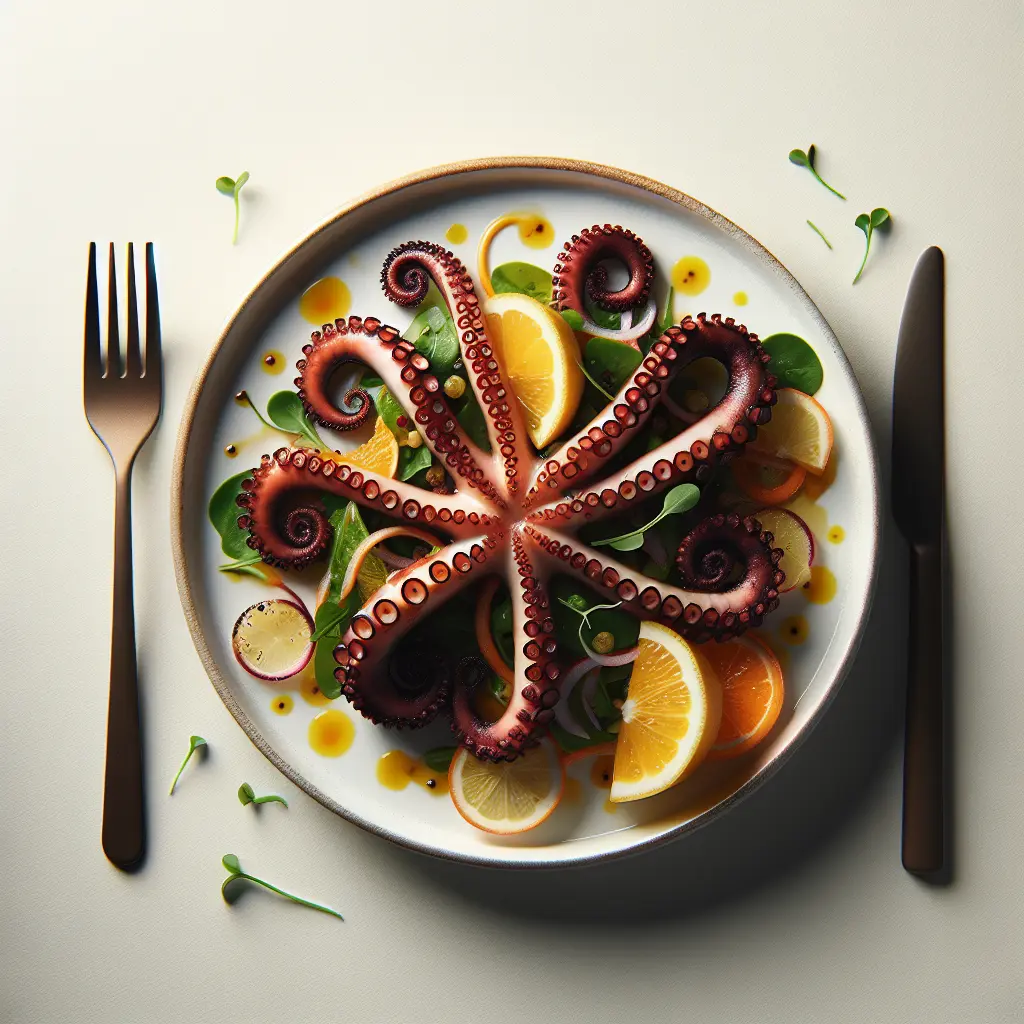 Exotic Grilled Octopus Salad with Citrus Vinaigrette