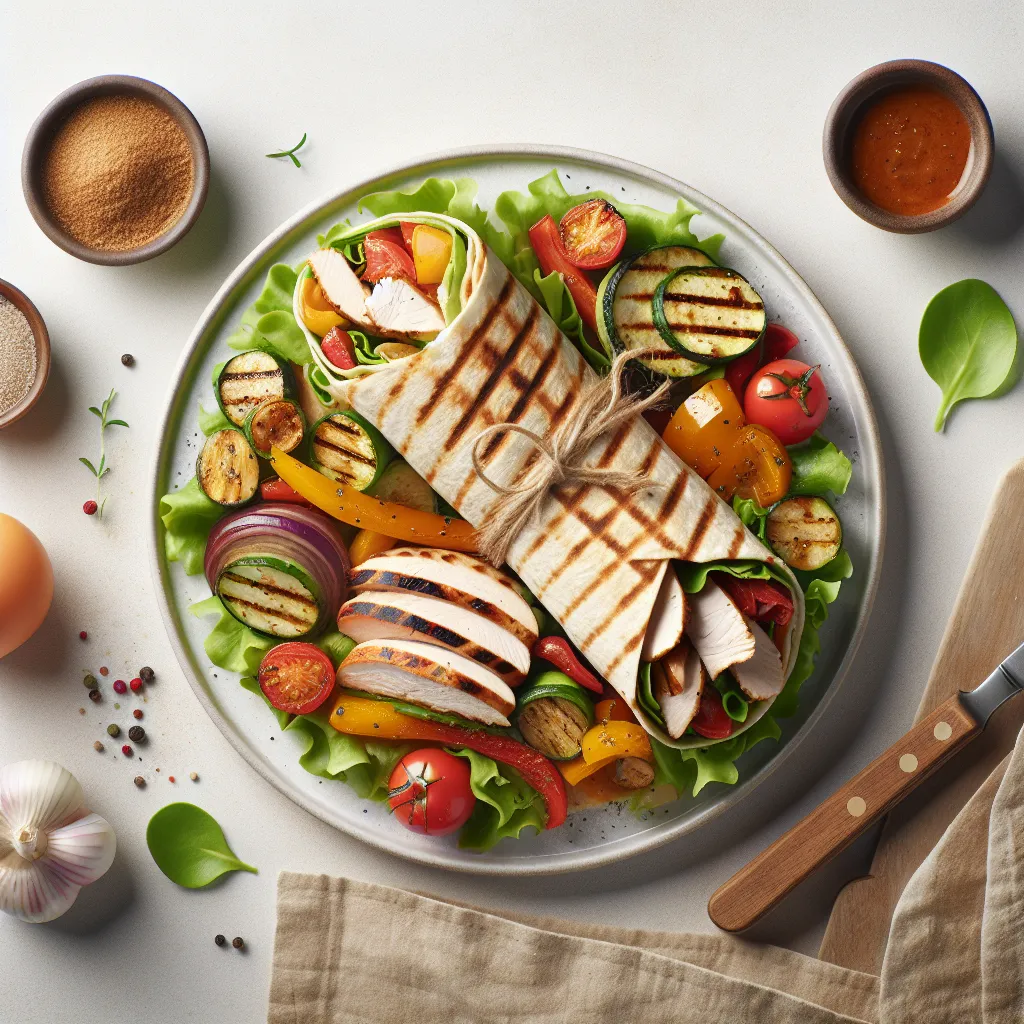 Grilled Turkey and Autumn Vegetable Wrap