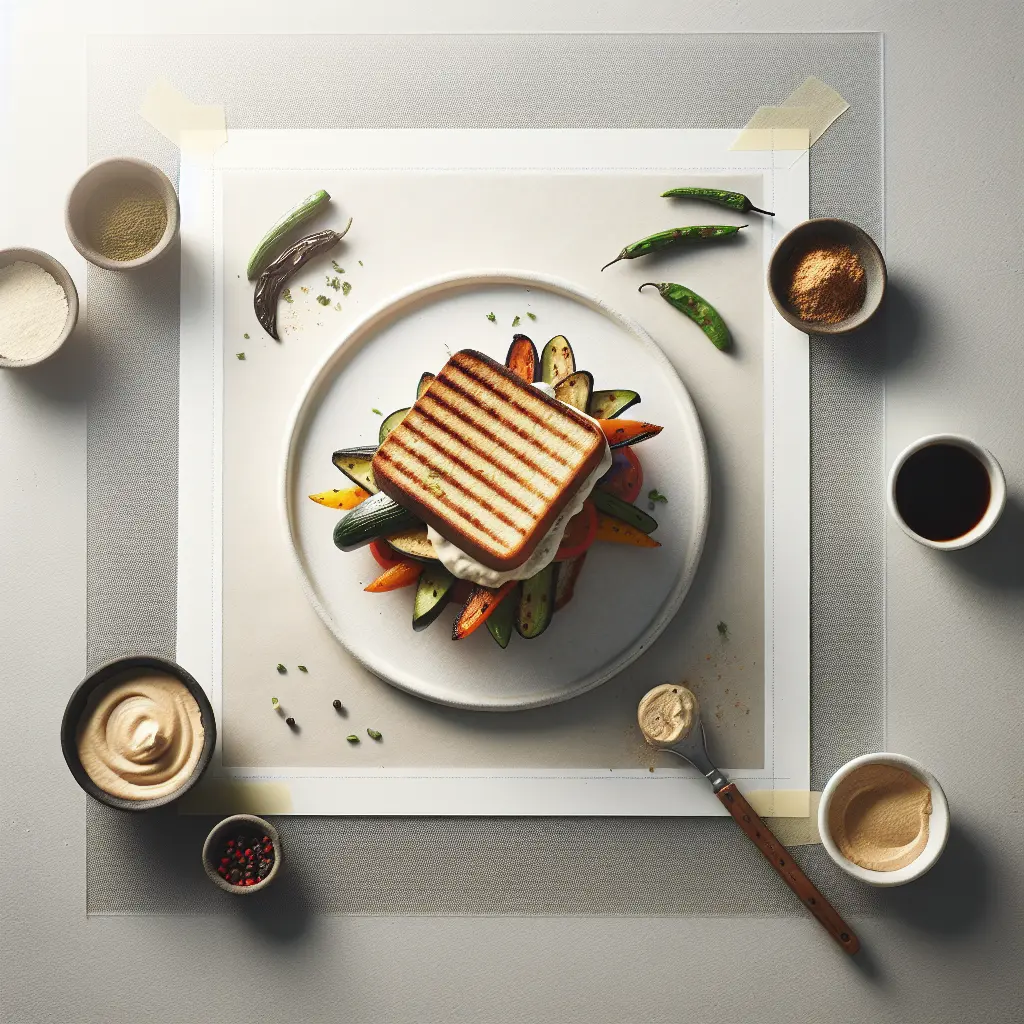 Grilled Vegetable and Hummus Sandwich