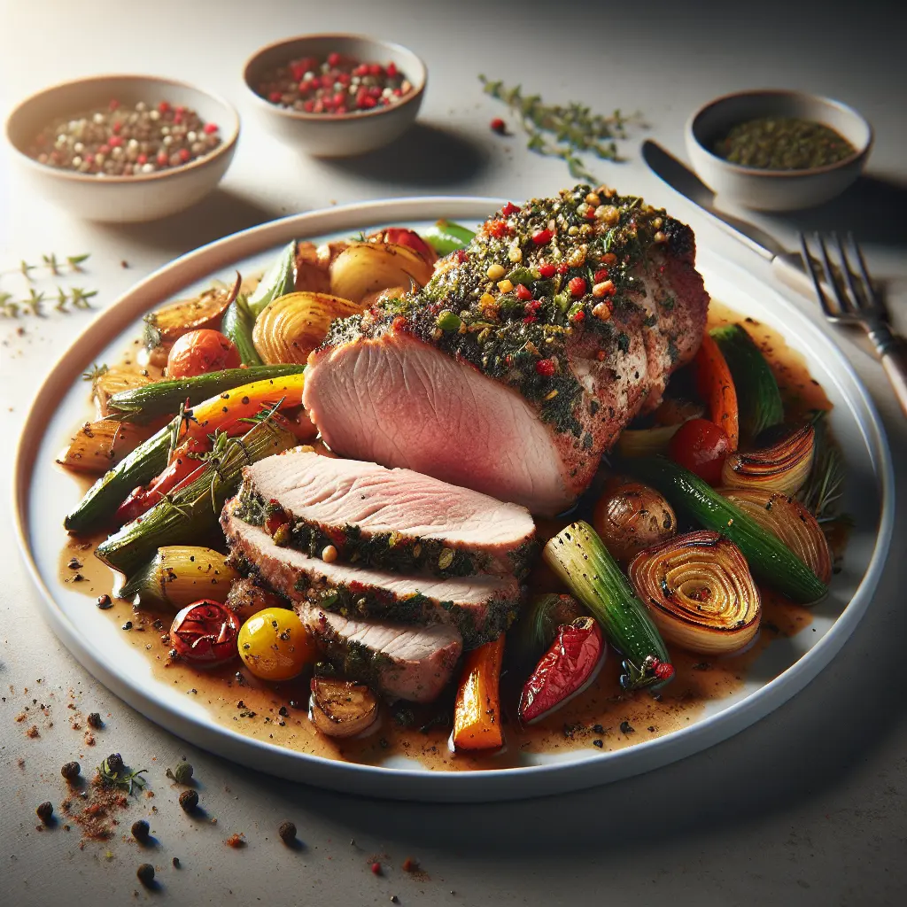Herb-Crusted Pork Tenderloin with Roasted Autumn Vegetables