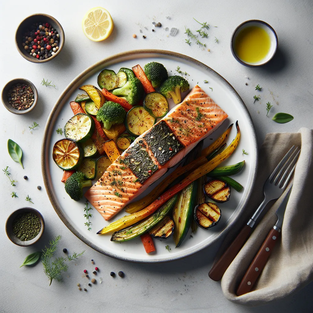Herb-Crusted Salmon with Roasted Autumn Vegetables