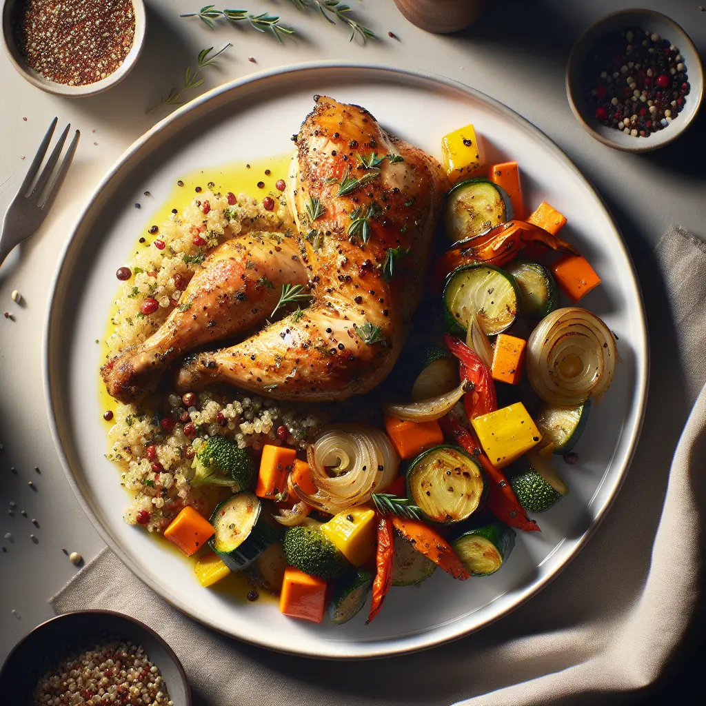 Herb-Roasted Chicken with Autumn Vegetables and Quinoa