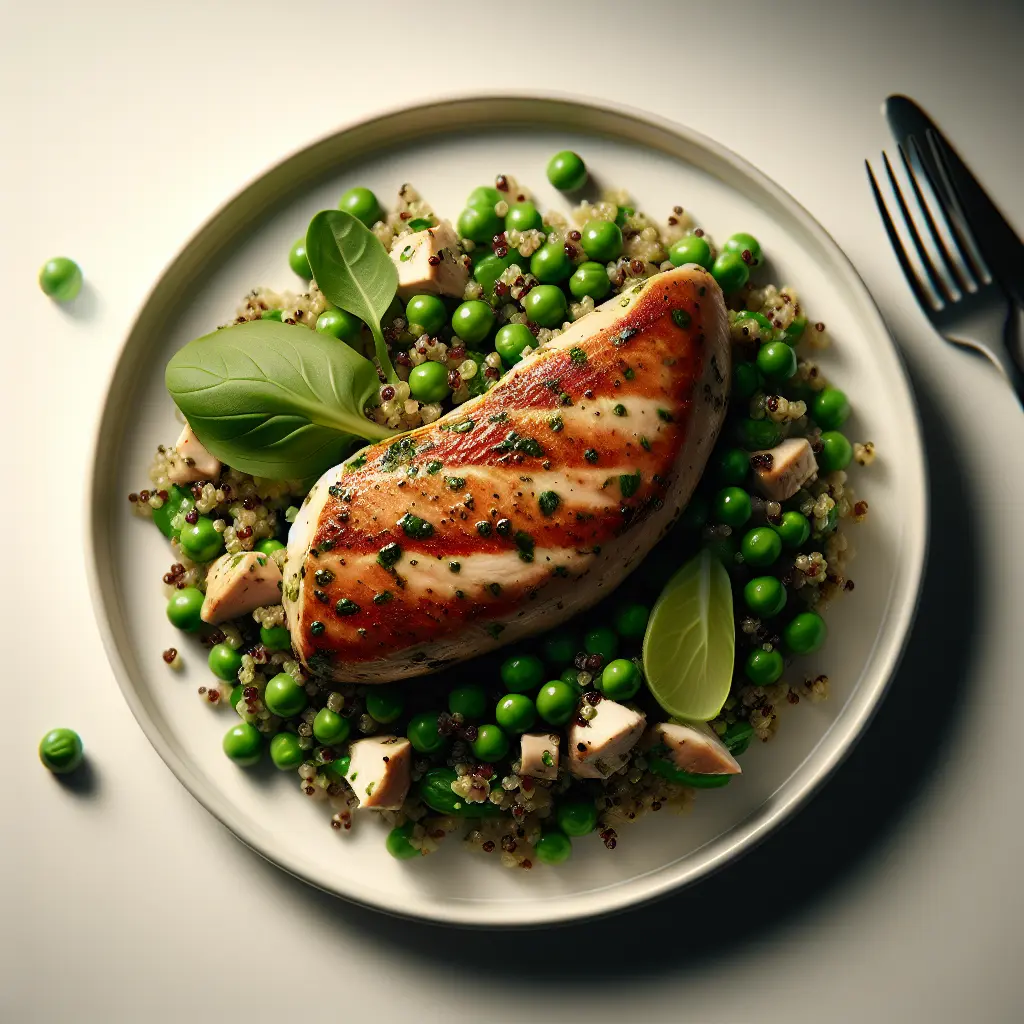 Herbed Chicken with Pea and Quinoa Salad